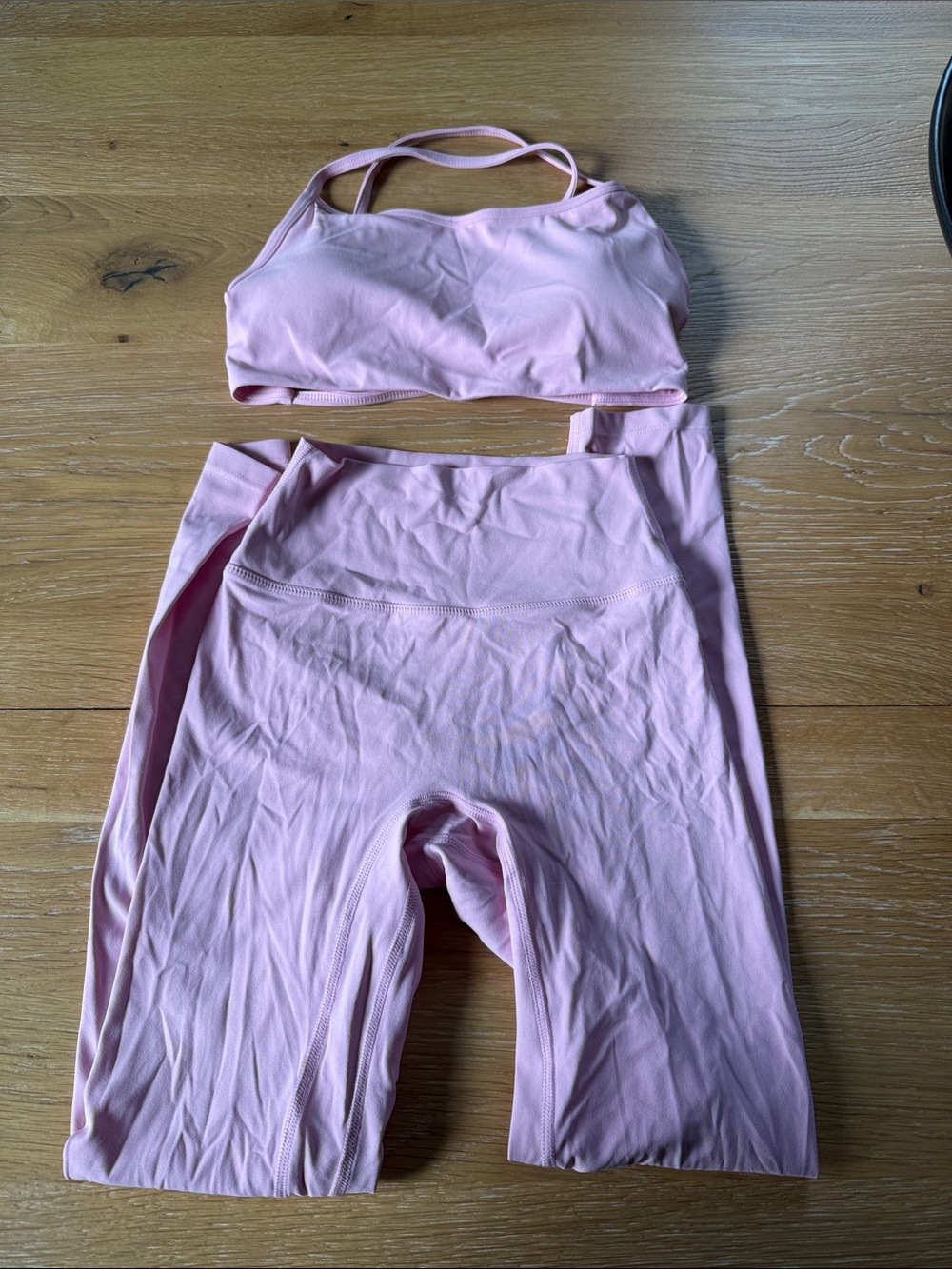Fern Light Pink Seamless Sports Bra and Leggings